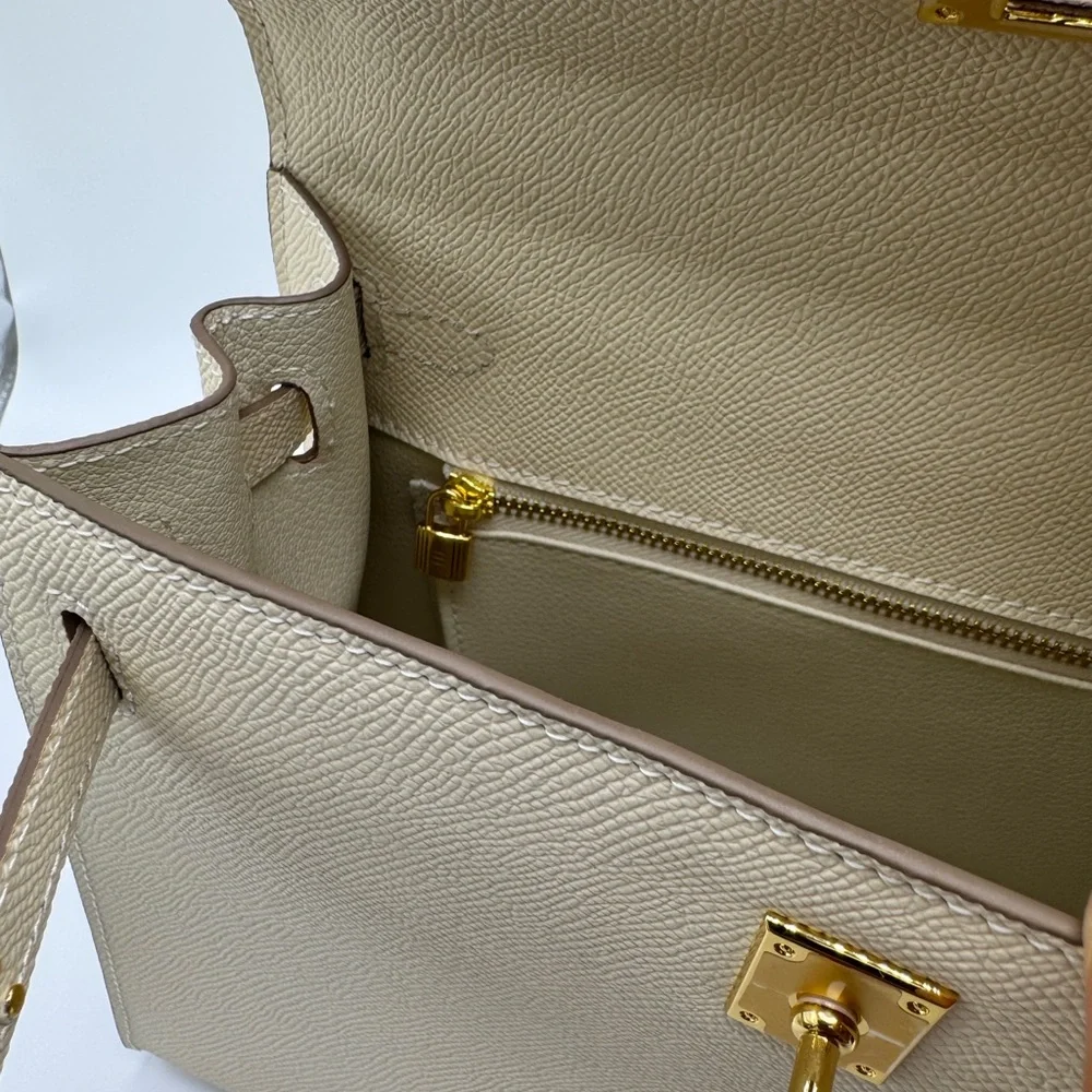The Kinsley 25 - Vanilla Cream - Top Handle Satchel Bag